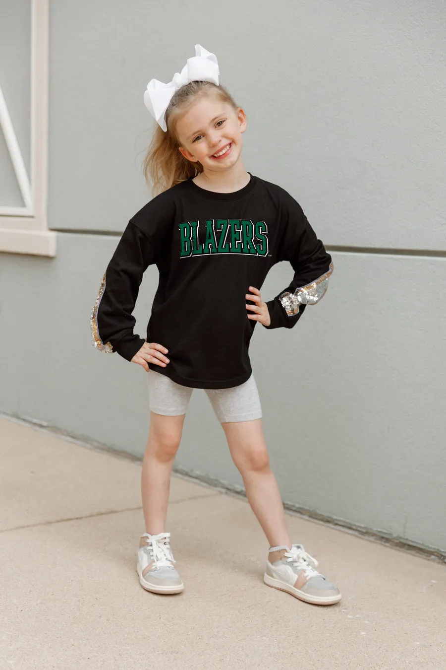 ALABAMA AT BIRMINGHAM BLAZERS GUESS WHO'S BACK KIDS SEQUIN YOKE PULLOVER