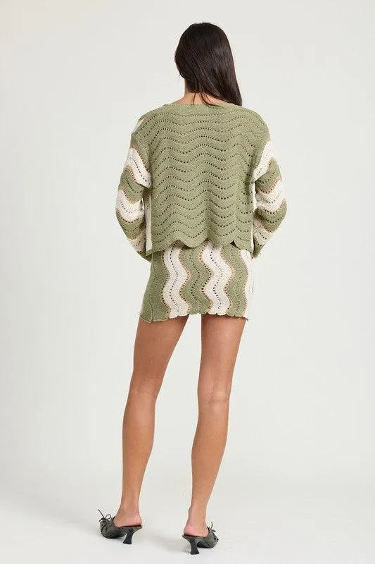 Bell Sleeve Sweater Cardigan