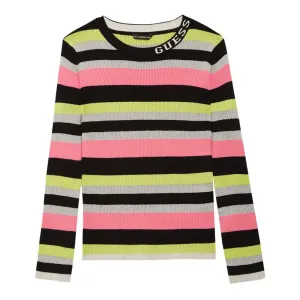 Big Girls Soft Sweater Knit Lurex Stripped Sweater