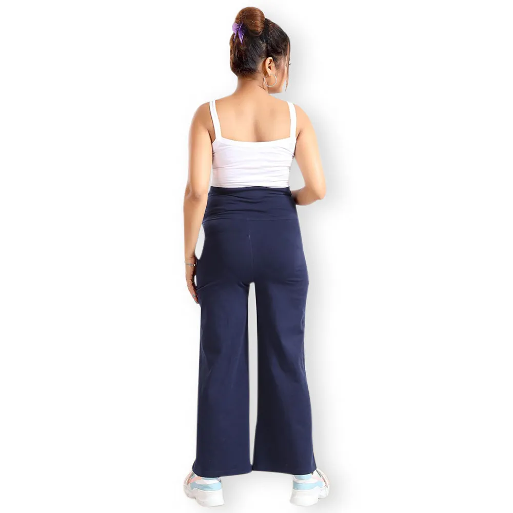 Black & Blue Maternity Palazzo Pants