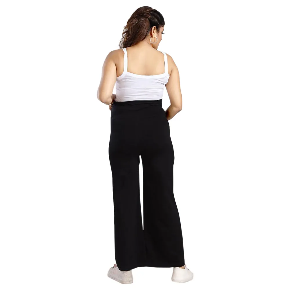 Black & Blue Maternity Palazzo Pants