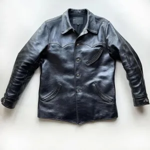 Bounty Hunters Black Leather Carcoat