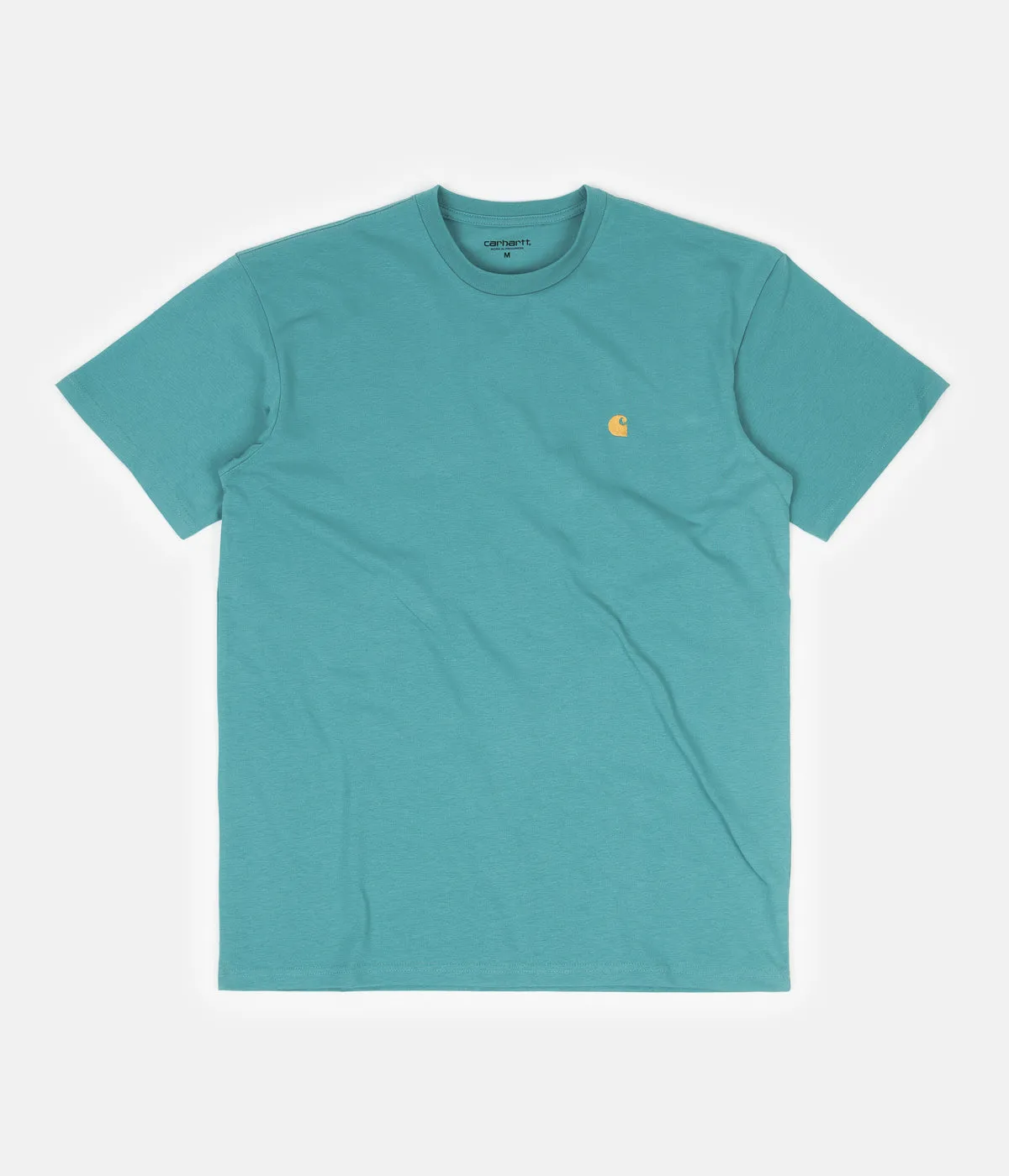 Carhartt Chase T-Shirt - Frosted Turquoise / Gold