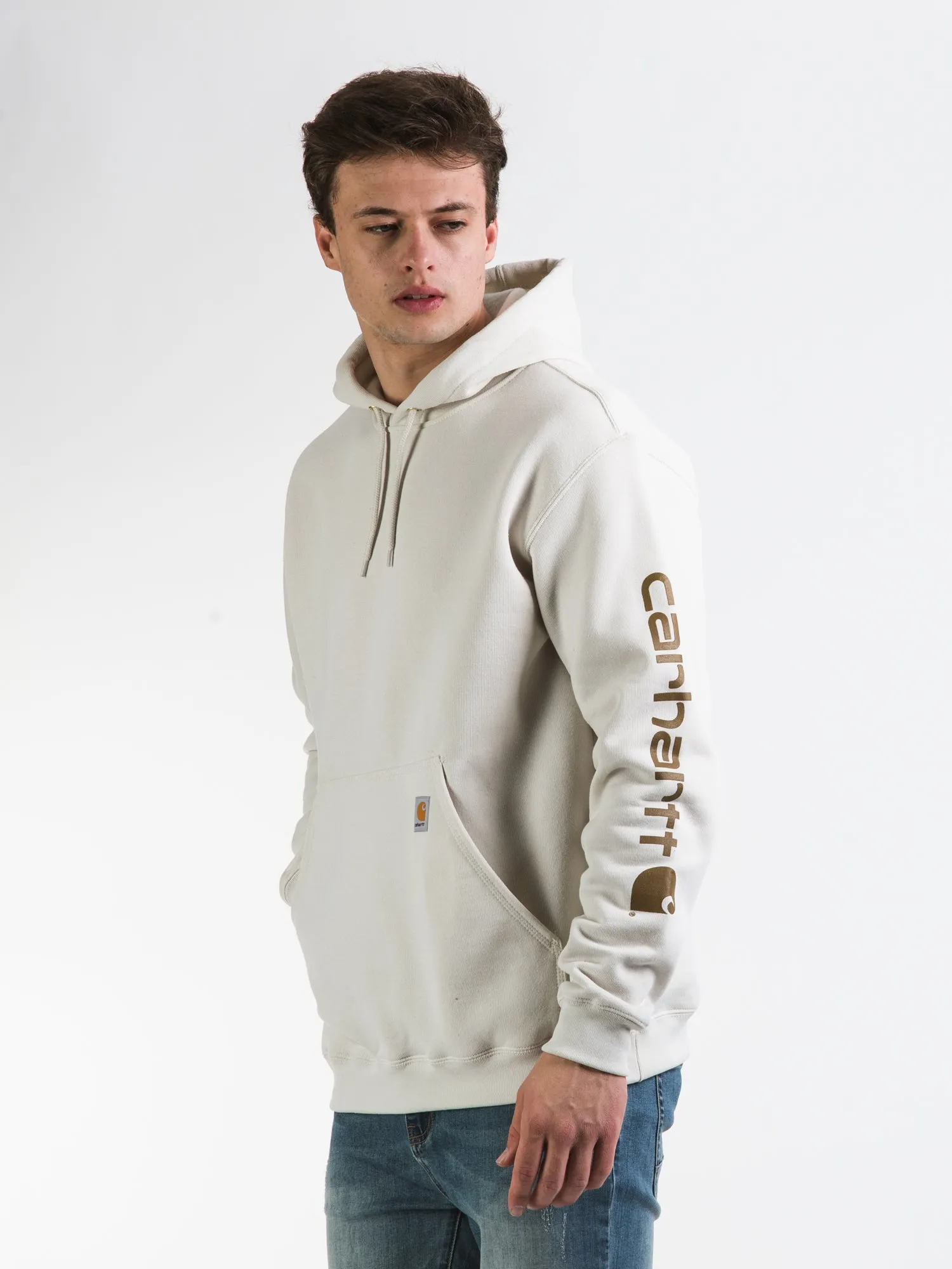 CARHARTT LOOSE FIT MIDWEIGHT LOGO SLEEVE HOODIE