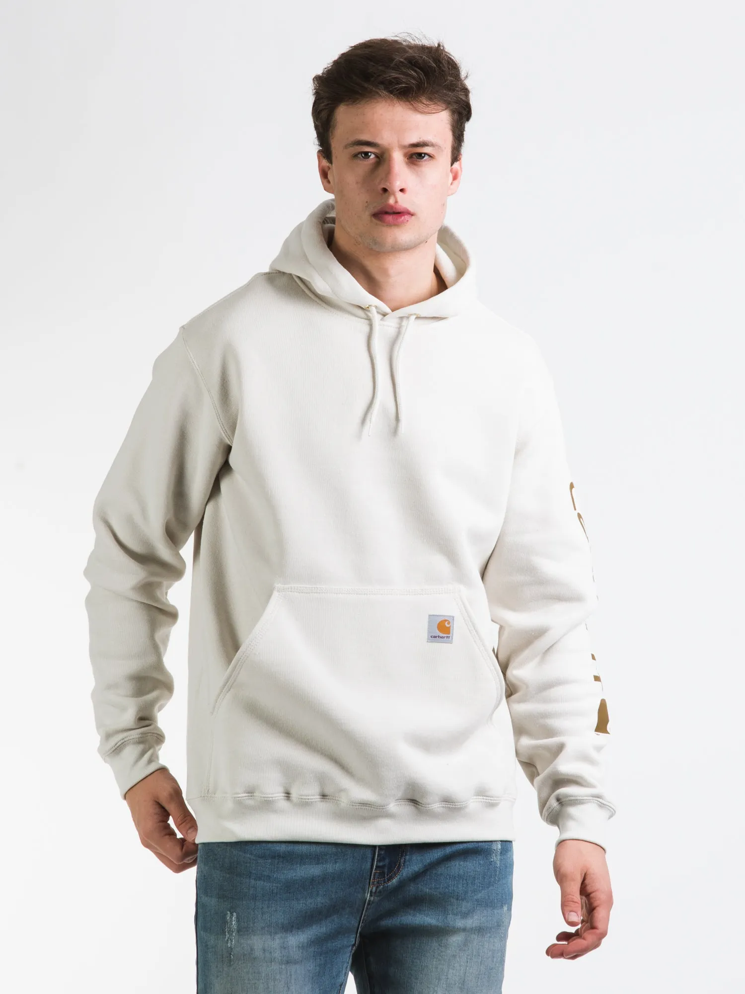 CARHARTT LOOSE FIT MIDWEIGHT LOGO SLEEVE HOODIE