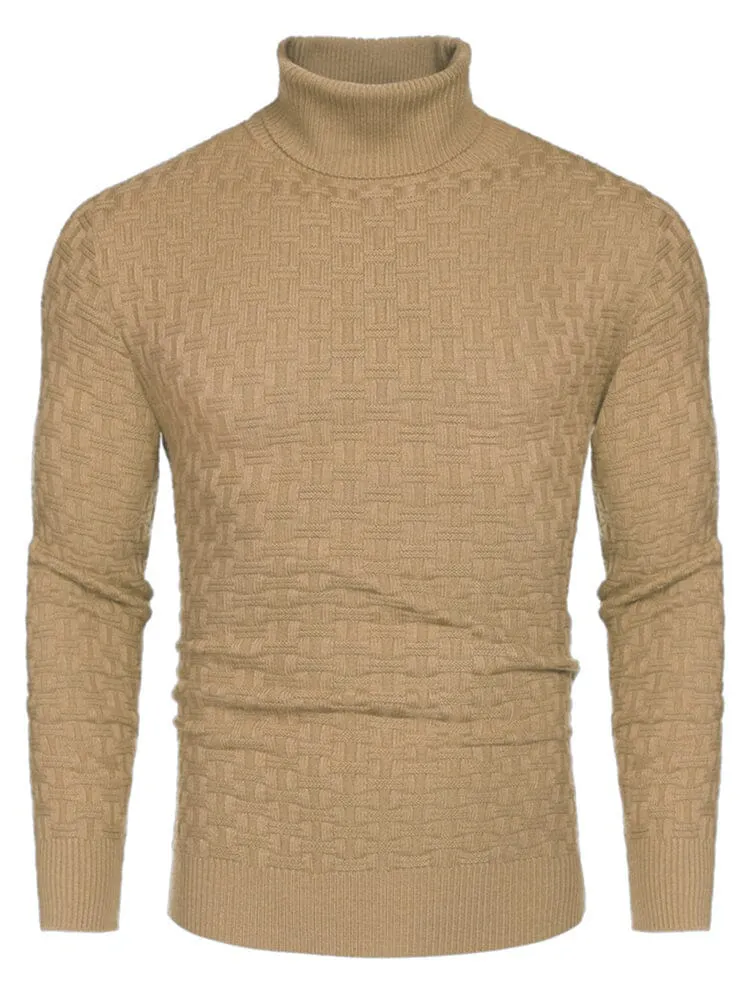 Casual Slim Fit Turtleneck Pullover Sweaters (US Only)