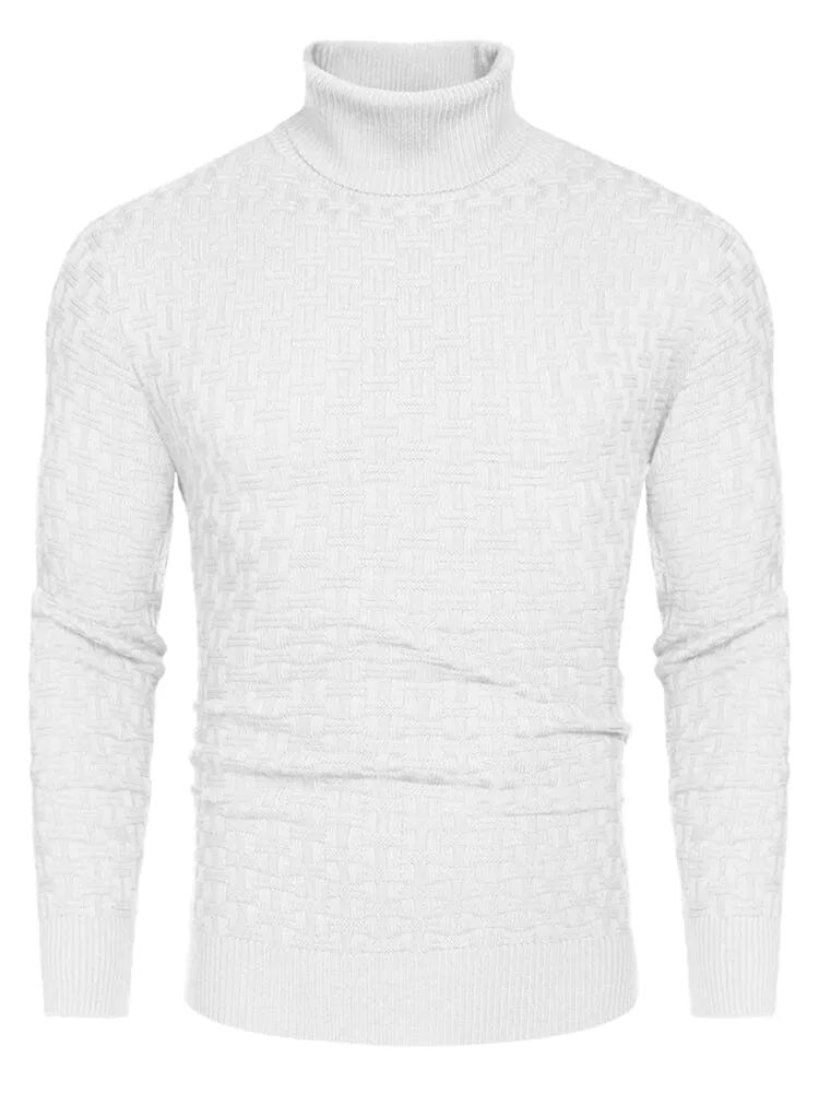 Casual Slim Fit Turtleneck Pullover Sweaters (US Only)