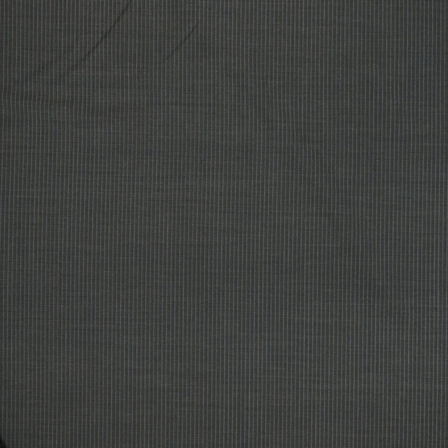 Dark Grey Striped Super 120's Wool and Cashmere Suiting Fabric