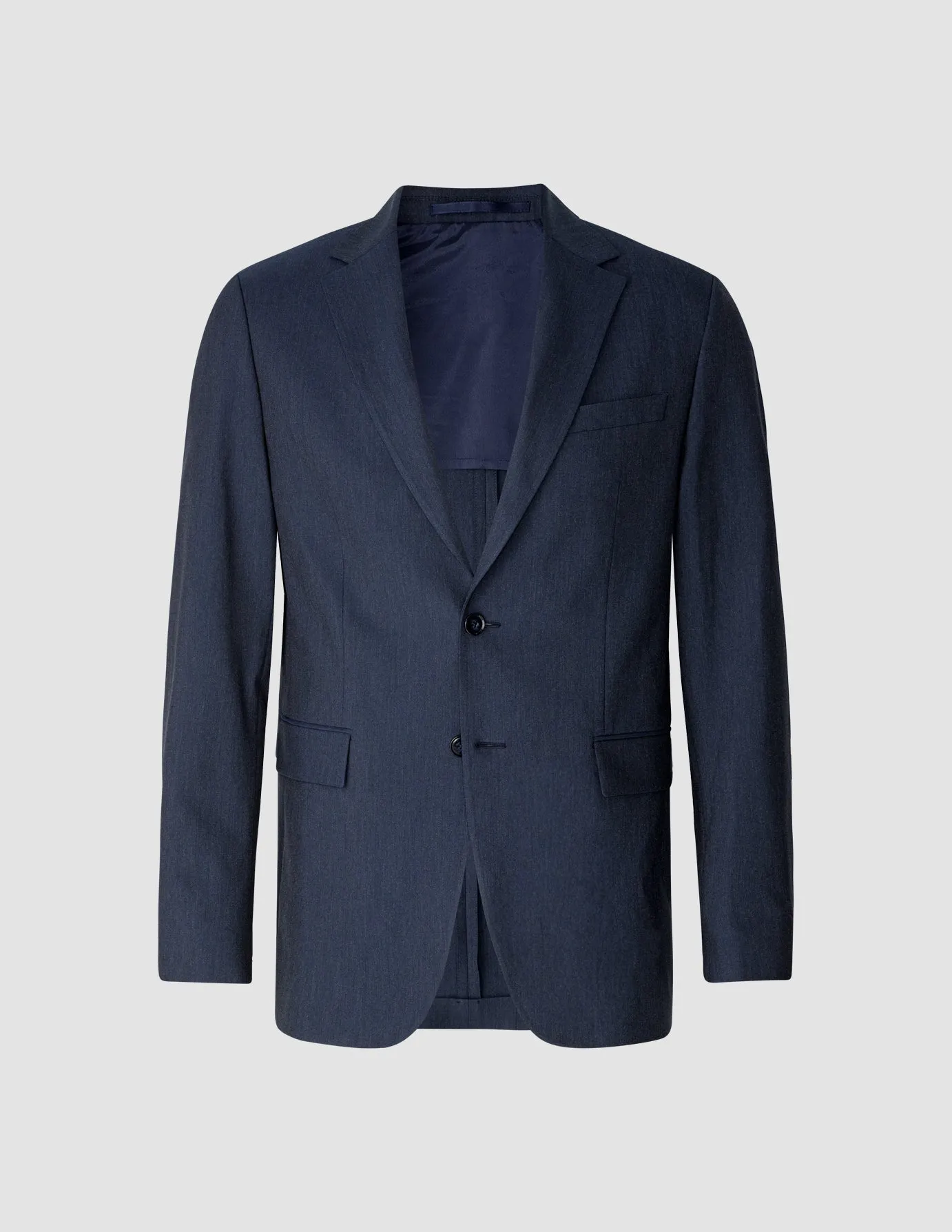 Essential Blazer Navy Melange Slim