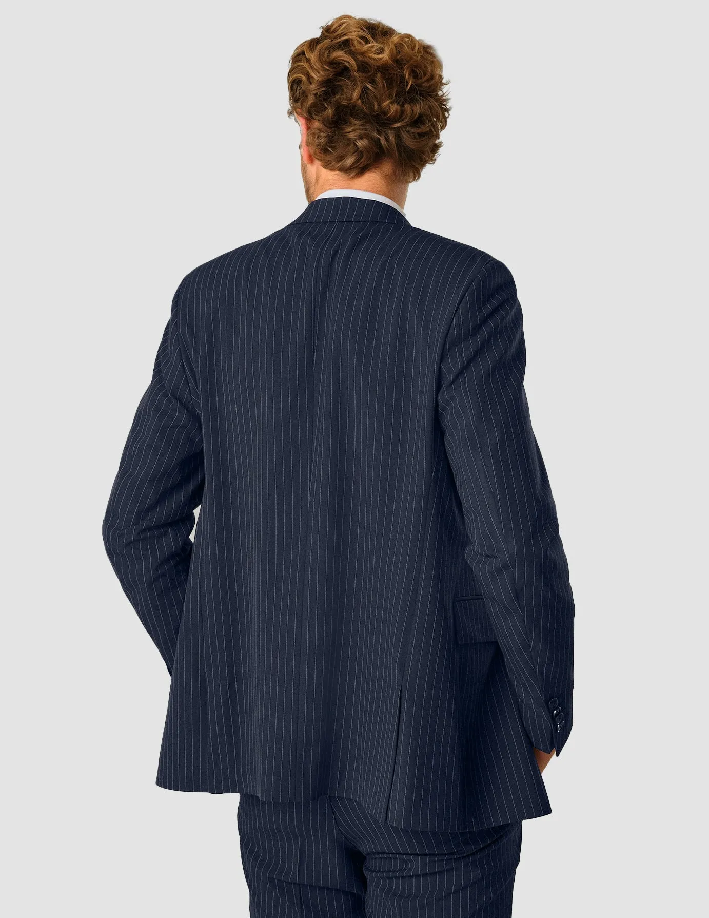 Essential Blazer Slim Navy Pinstripe