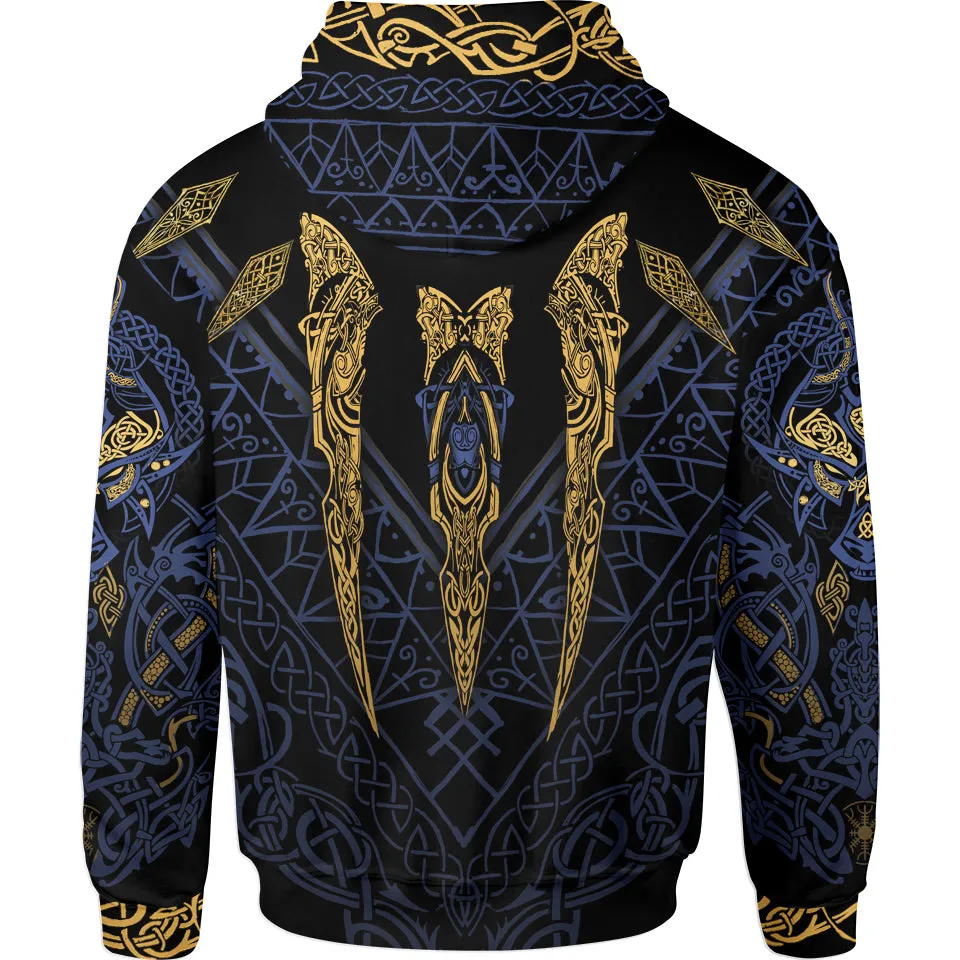 Fenrir's Wrath Zip Hoodie - Blue Edition