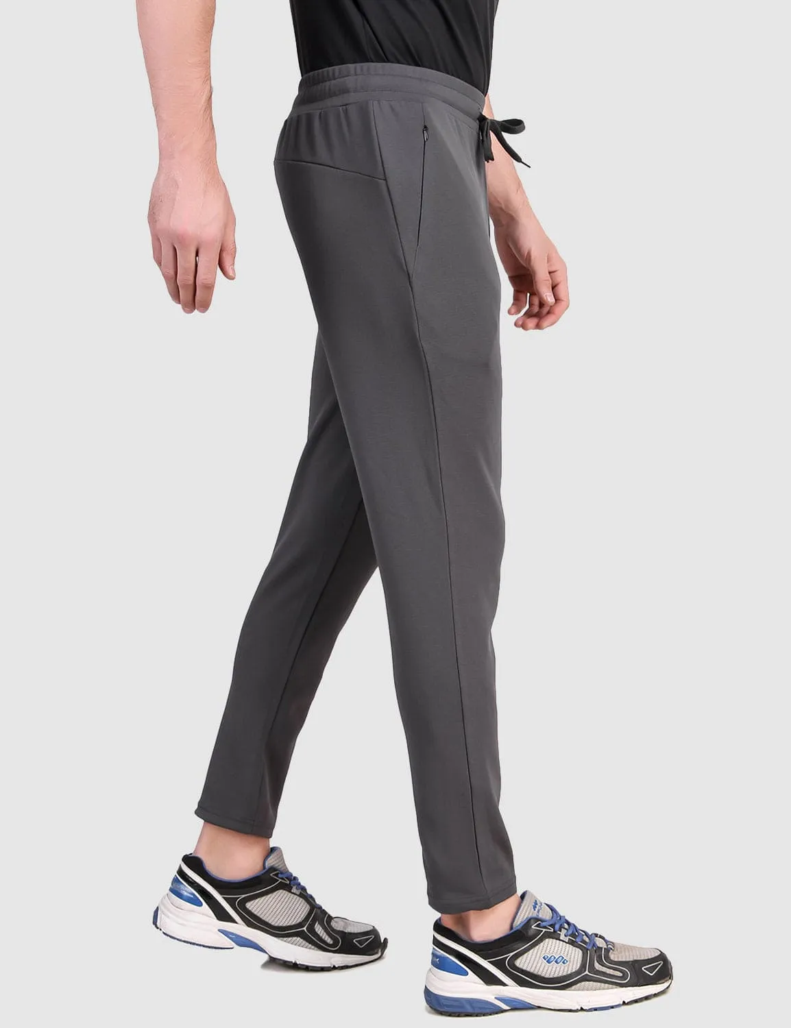 Fitinc Grey Trackpant with Concealed Zipper Pockets