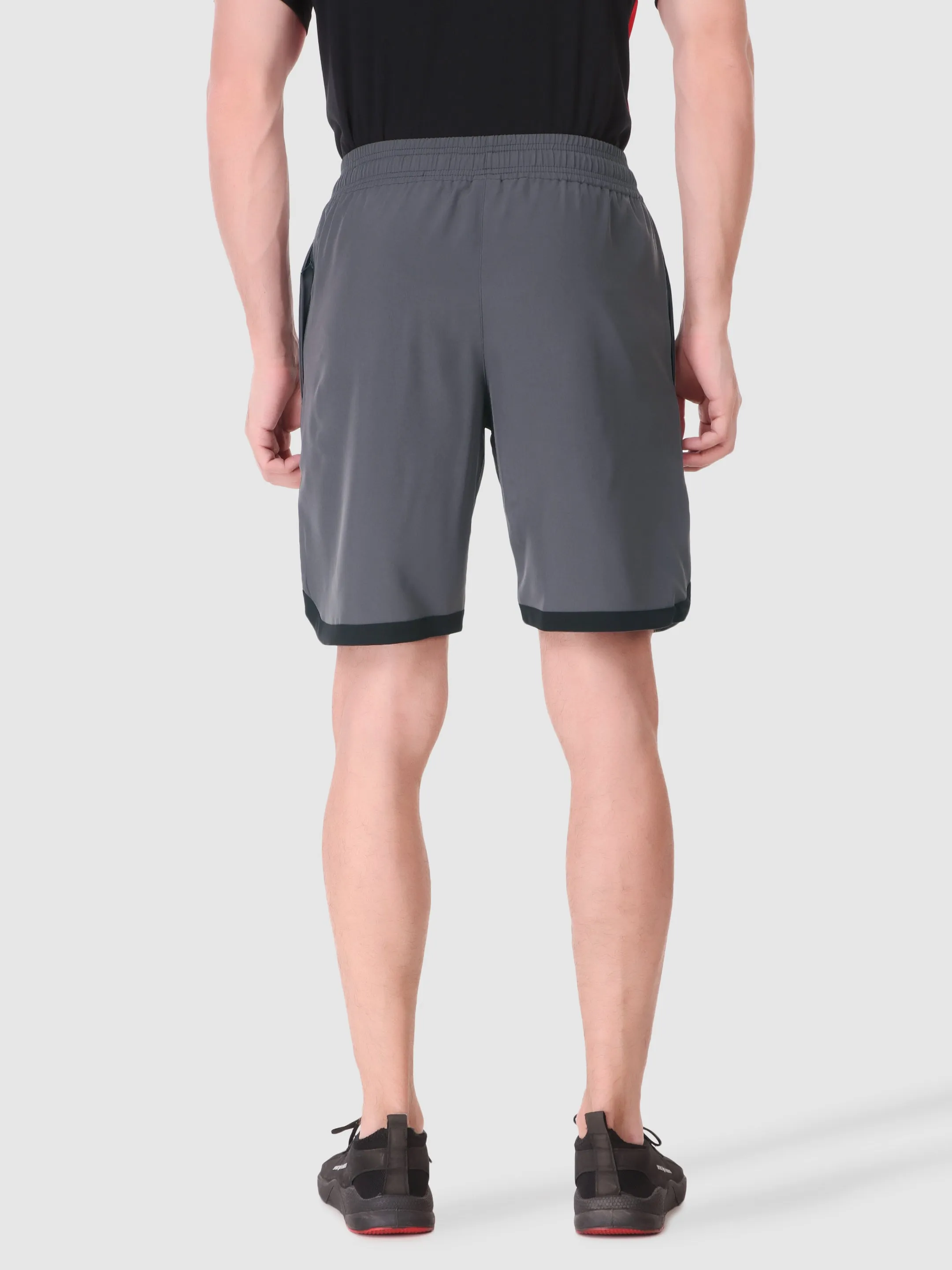 Fitinc N.S Lycra Grey Shorts for Men with Zipper Pockets