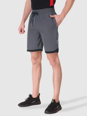 Fitinc N.S Lycra Grey Shorts for Men with Zipper Pockets