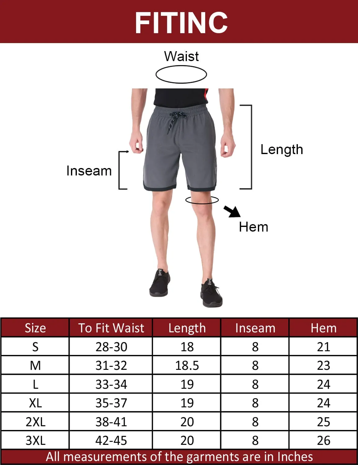 Fitinc N.S Lycra Grey Shorts for Men with Zipper Pockets