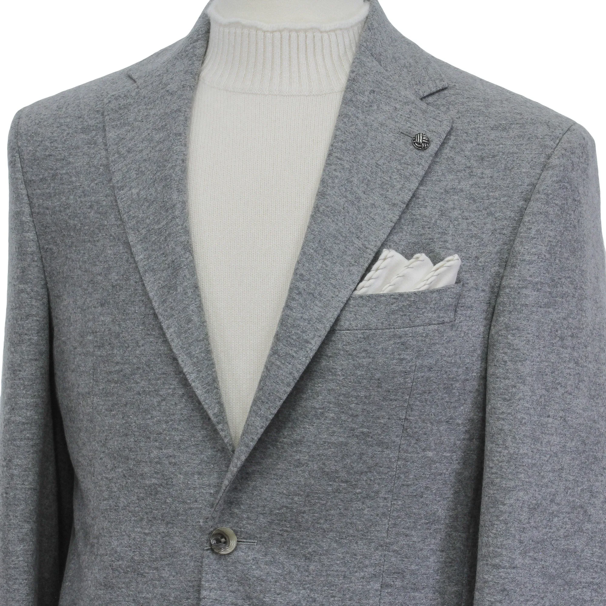 Gray Loro Piana Cashmere-Award Darwin Contemporary Knit Sport Jacket - Jack Victor