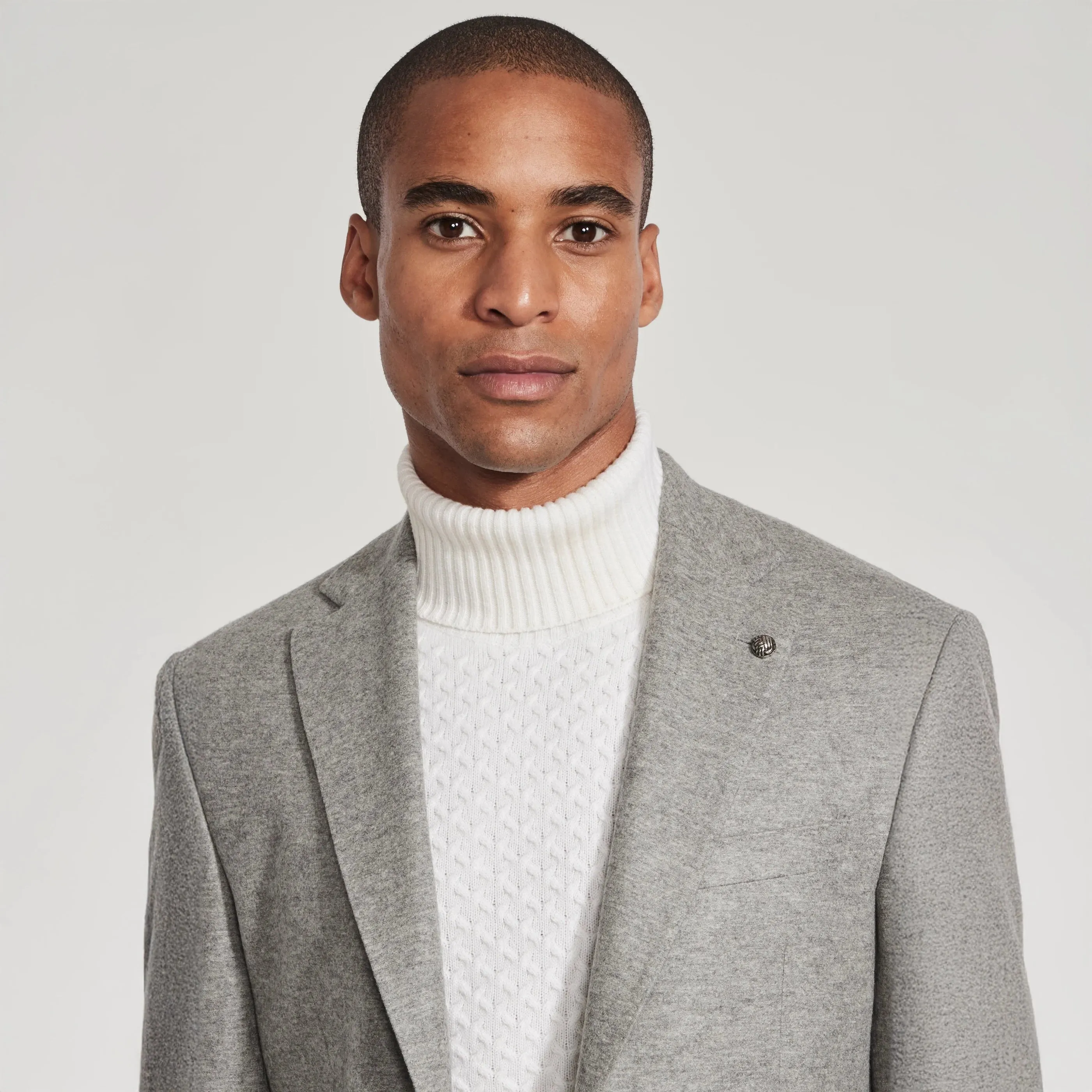 Gray Loro Piana Cashmere-Award Darwin Contemporary Knit Sport Jacket - Jack Victor