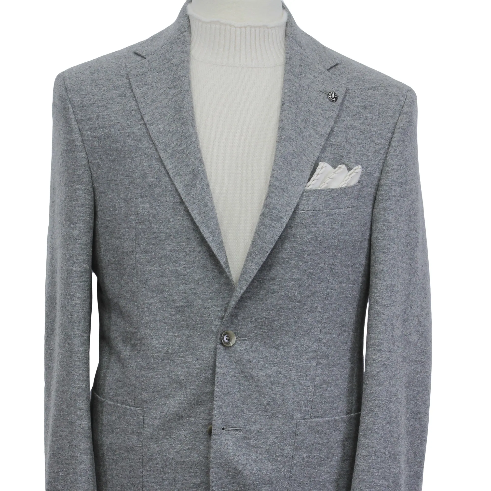 Gray Loro Piana Cashmere-Award Darwin Contemporary Knit Sport Jacket - Jack Victor