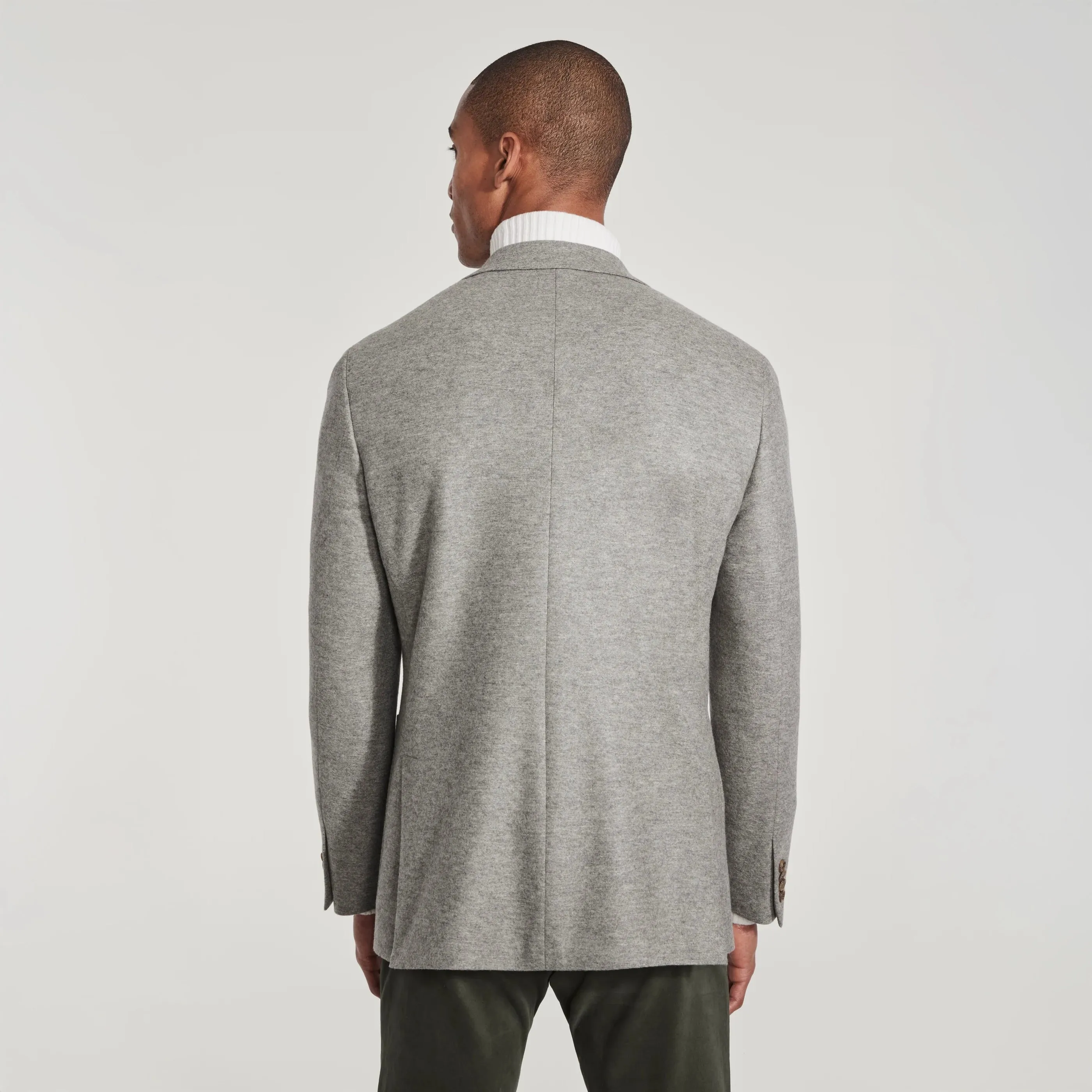 Gray Loro Piana Cashmere-Award Darwin Contemporary Knit Sport Jacket - Jack Victor