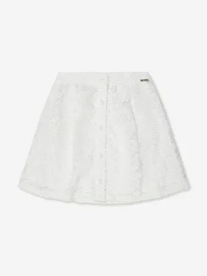 Guess Girls Lace Skirt in White