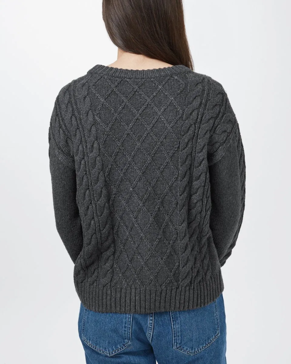 Highline Wool Cable Crew Sweater