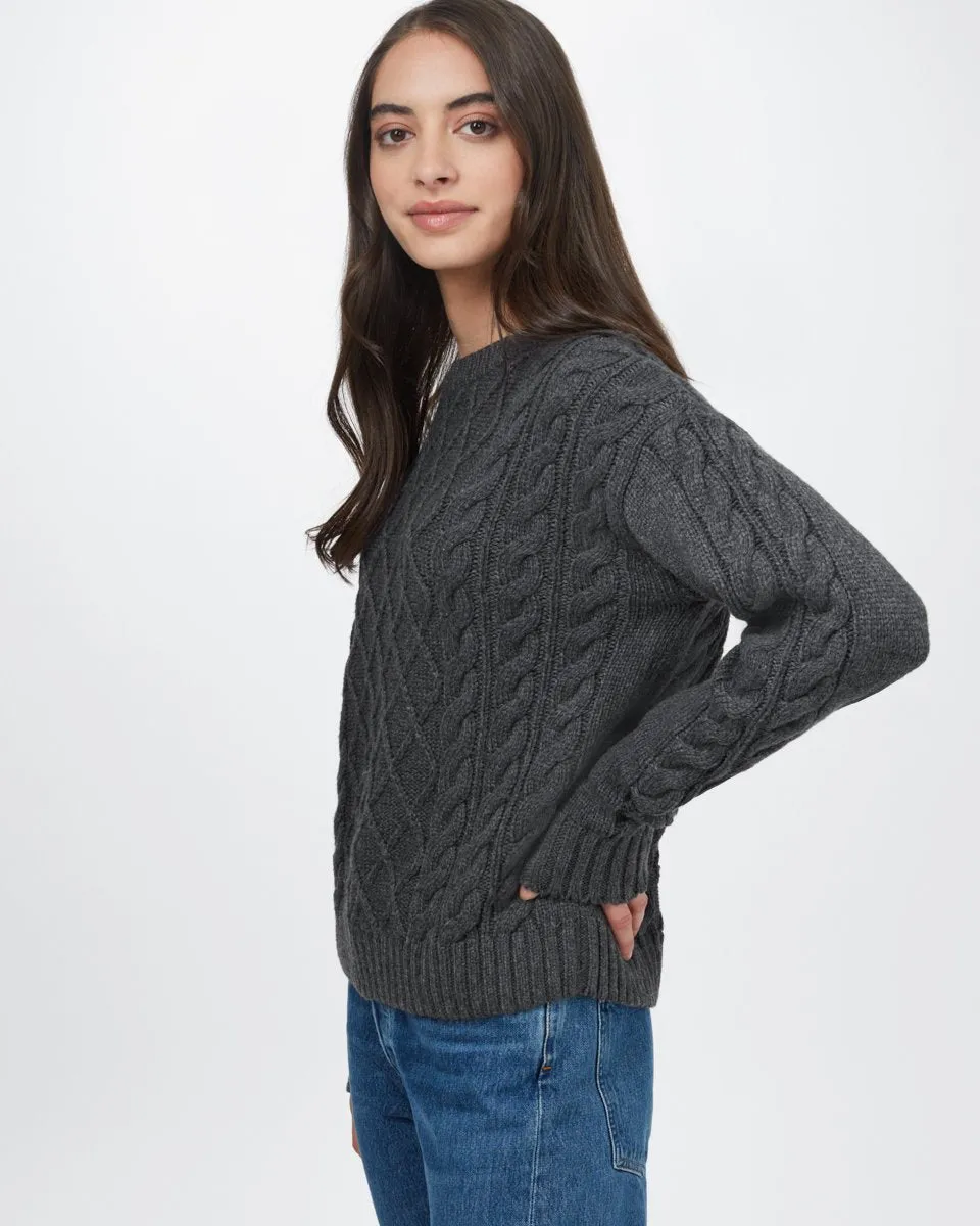 Highline Wool Cable Crew Sweater