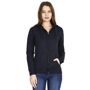 Ideation Women's Cotton Hooded Neck, Zipper and Round Neck Hoodie