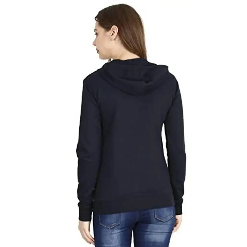 Ideation Women's Cotton Hooded Neck, Zipper and Round Neck Hoodie