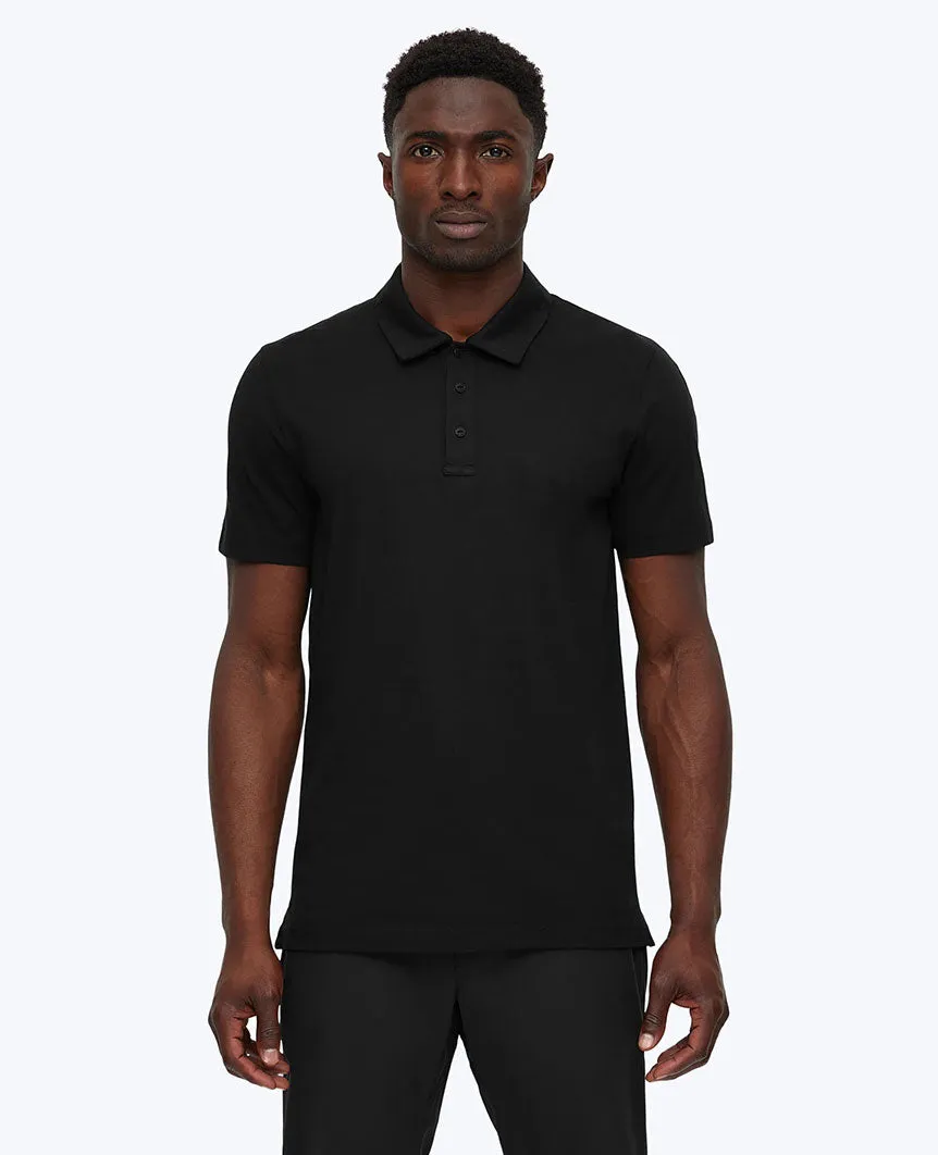 Lightweight Jersey Polo Black