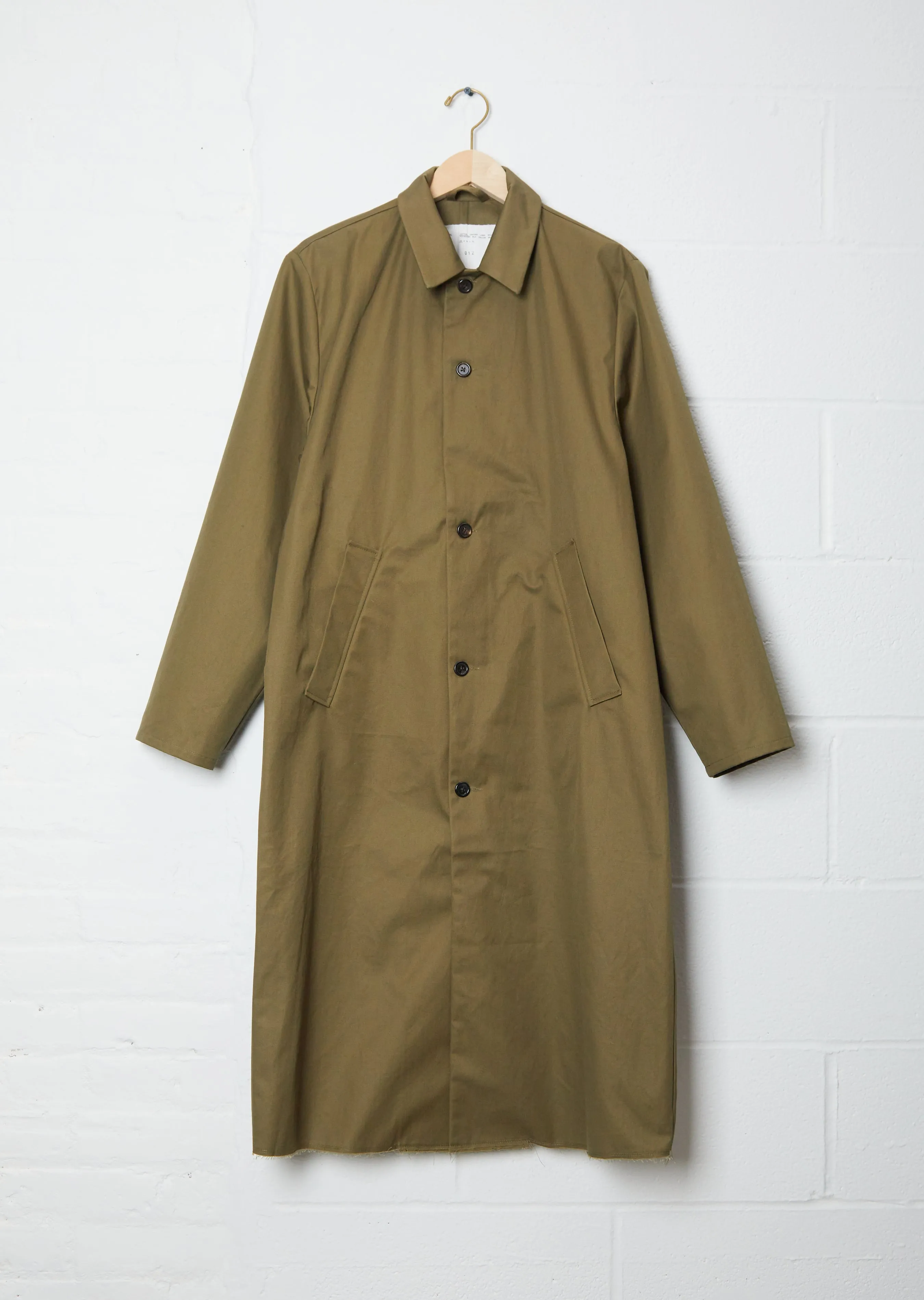 Long Cotton Twill Coat