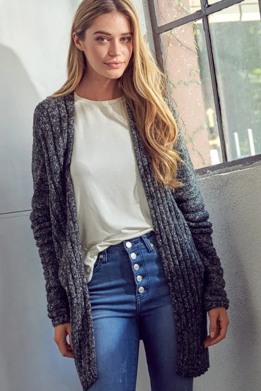 Midnight Cozy Chunky Knit Cardigan