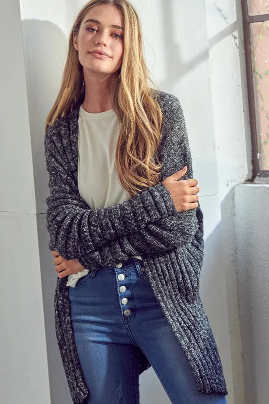 Midnight Cozy Chunky Knit Cardigan