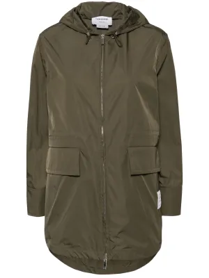 Olive Green Lightweight Hooded Coat