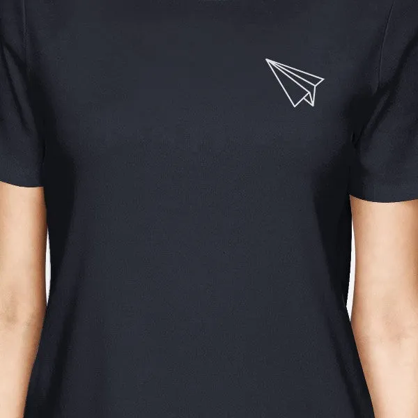 Origami Plane And Boat BFF Matching Navy Shirts