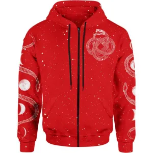 Ouroboros Zip Hoodie - Red Edition