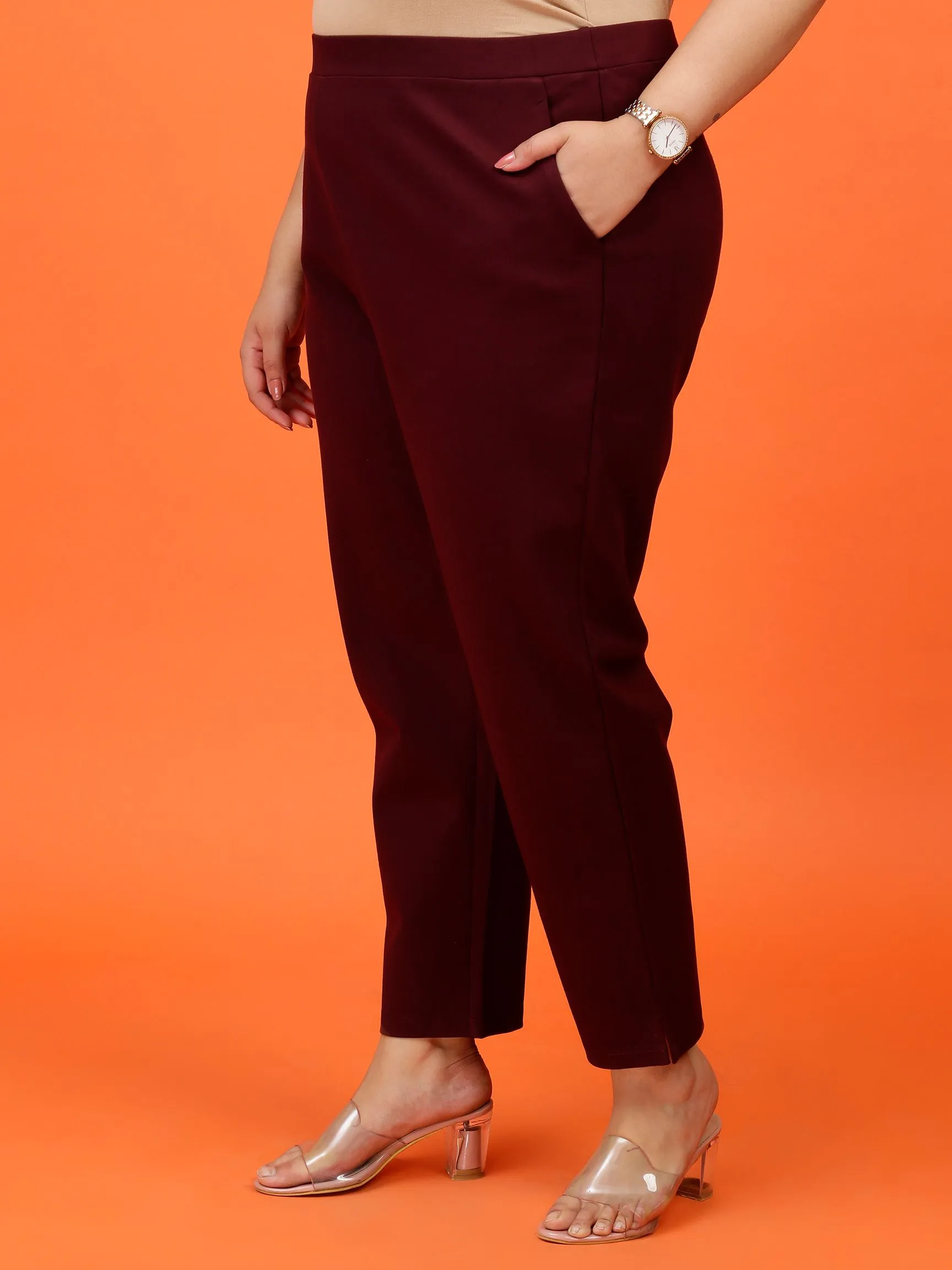 Plus Size Women Cigarette Pants