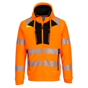 Portwest DX477 High Vis funnel neck zipped sweatshirt - Hi Vis Class 2/3 Rail Approved