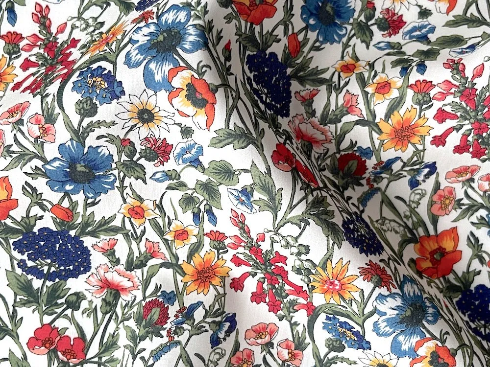 Rachel Poppy Orange Liberty of London Tana Cotton Lawn (Made in Italy)