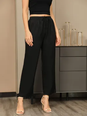 Silk Casual Ruched Drawstring Womens Pants