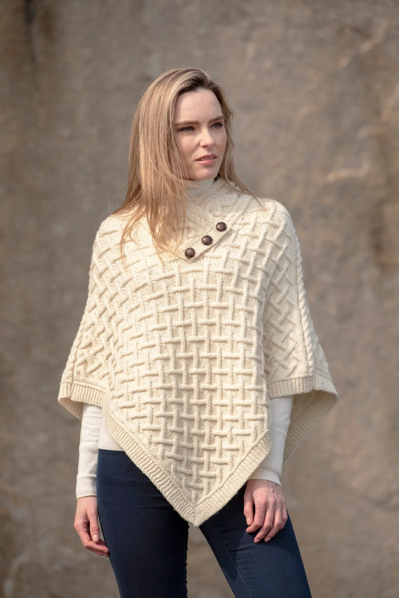 Super Soft Aran Poncho