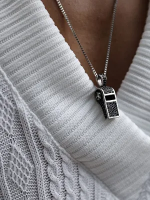 Titanium Whistle Pendant Necklace