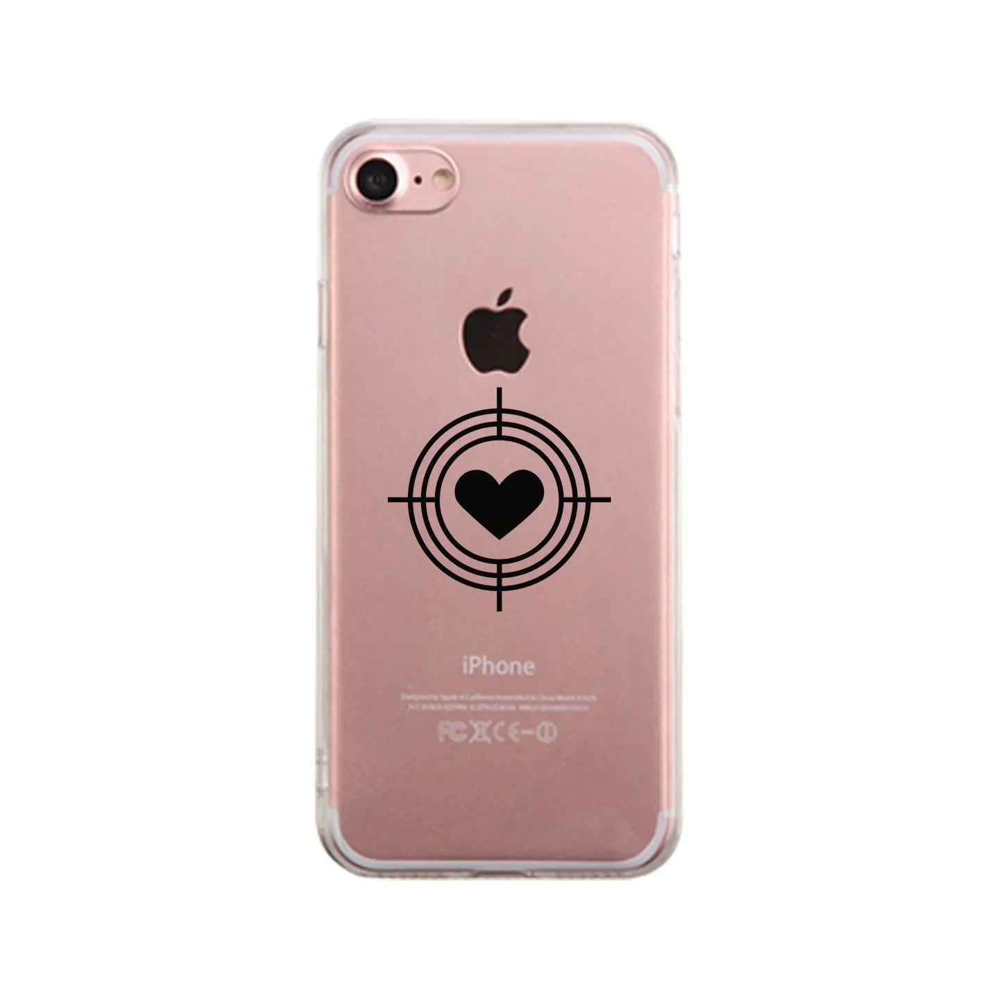 To Heart Target-Right Clear Phone Case