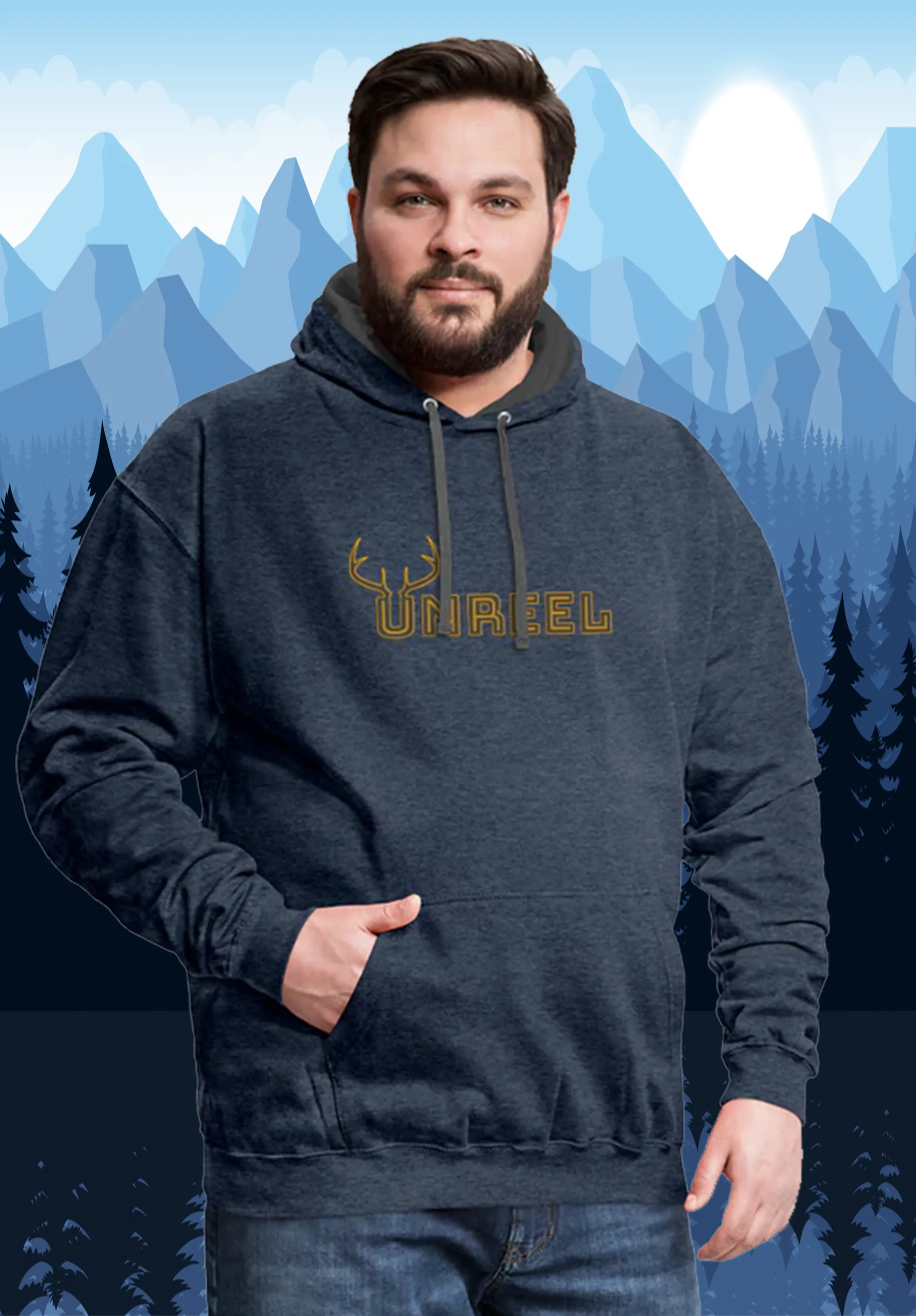 Unreel Outdoors hunting club Contrast Hoodie