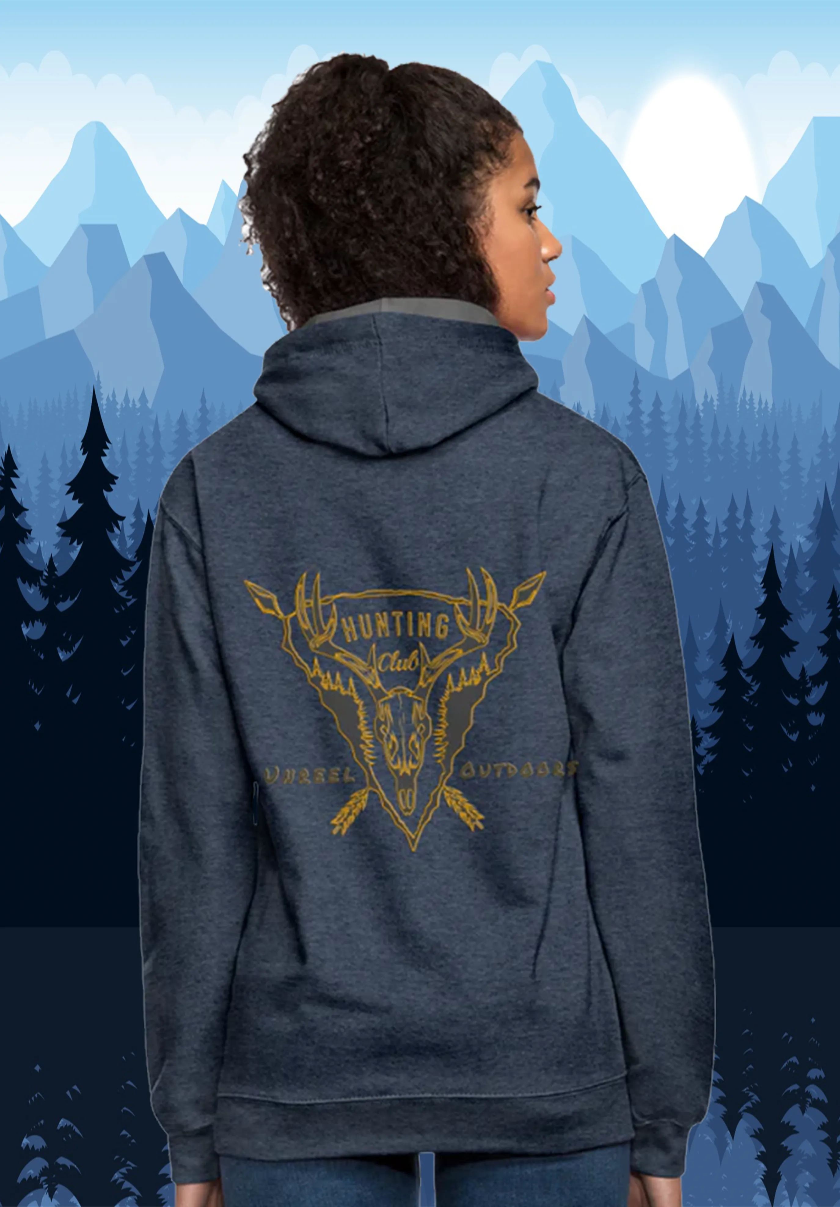 Unreel Outdoors hunting club Contrast Hoodie