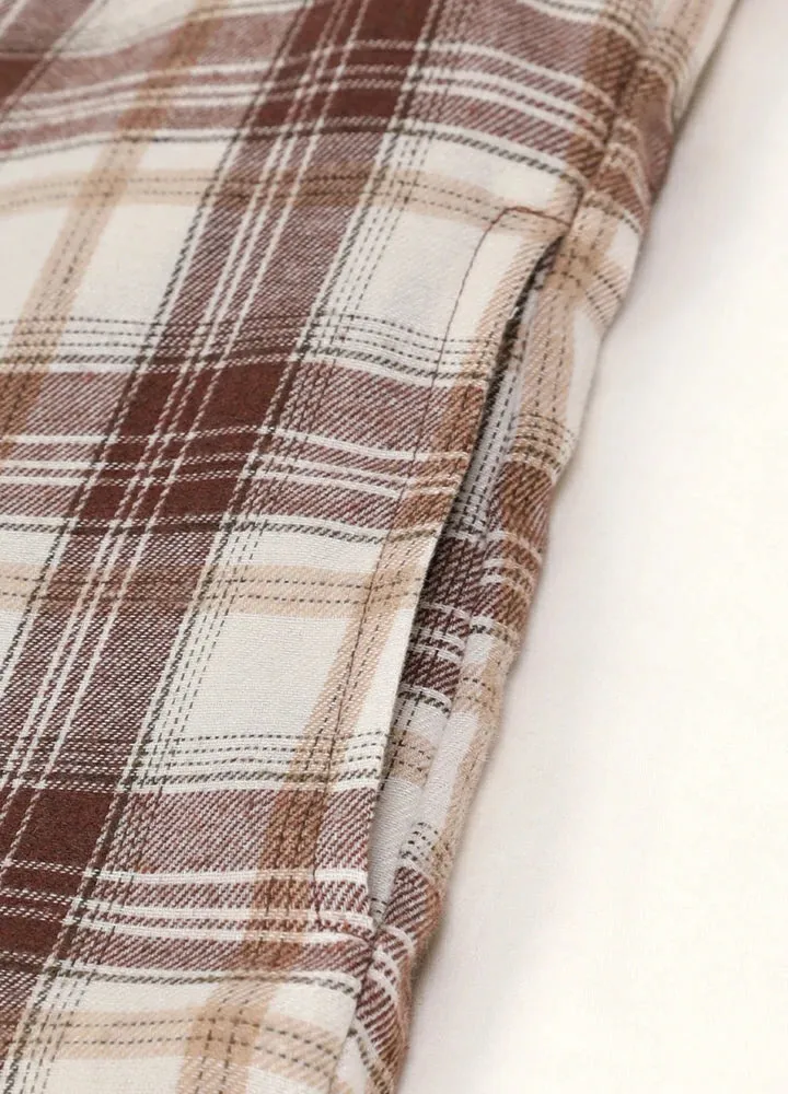 Women's Flannel Shirt Jacket,Sherpa-Lined Plaid