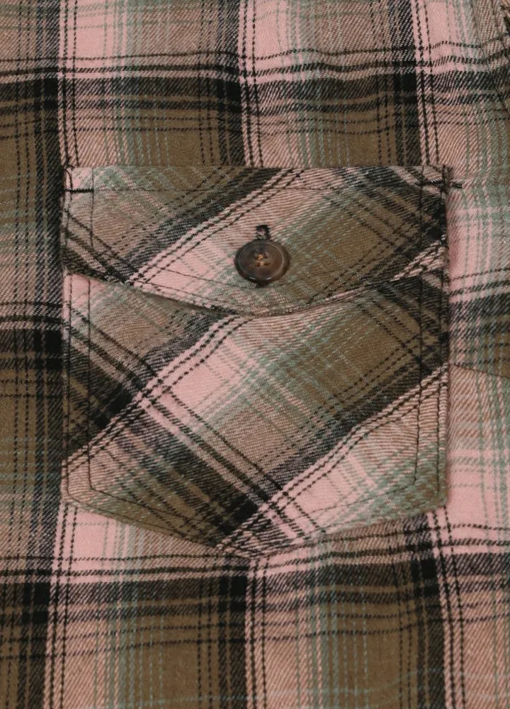 Women's Flannel Shirt Jacket,Sherpa-Lined Plaid