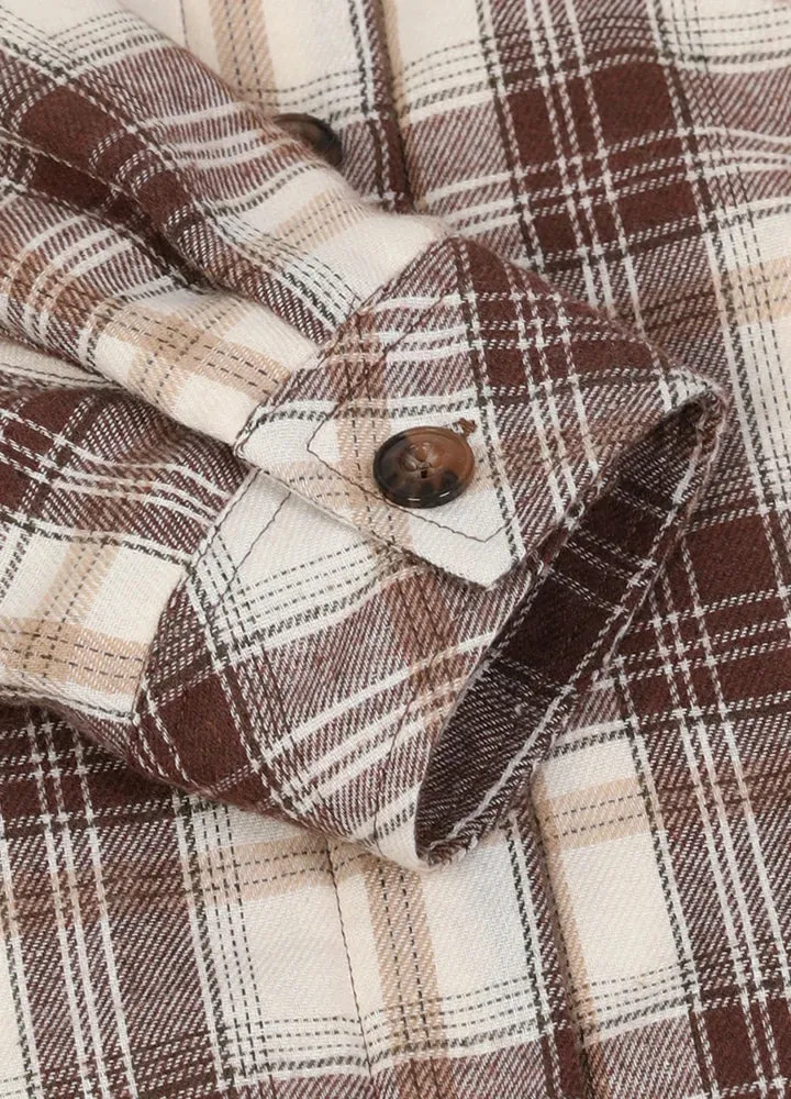 Women's Flannel Shirt Jacket,Sherpa-Lined Plaid