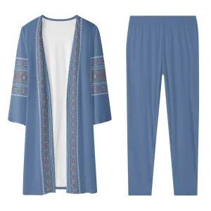 Womens Long Sleeve Cardigan and Leggings Sets - UCLA Blue